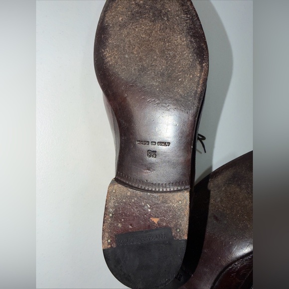 Dolce & Gabbana Italy Oxford Men's Shoes Brown Leather Pointed Toe Size 8 1/2 - Picture 5 of 11